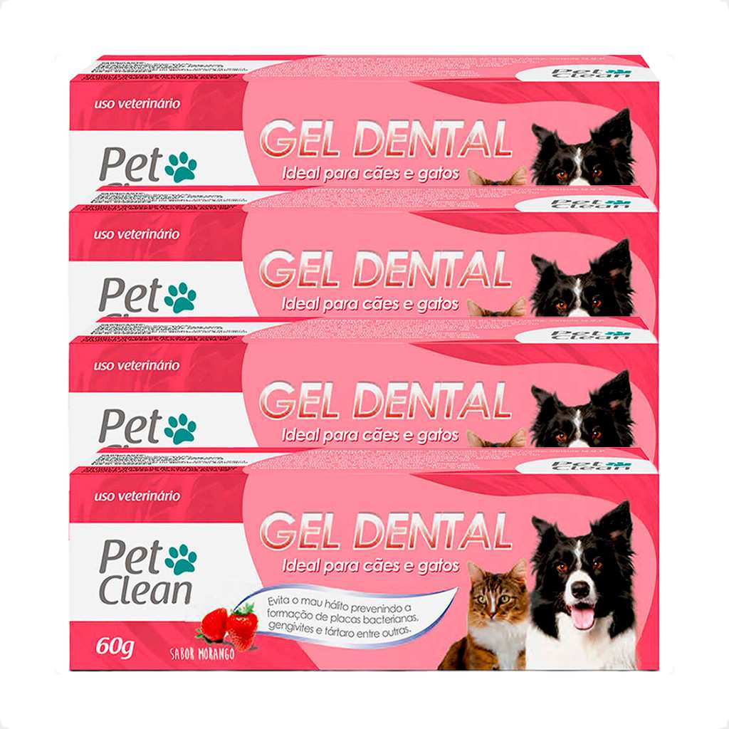 Pet Clean: Gel Dental Morango para Cães e Gatos