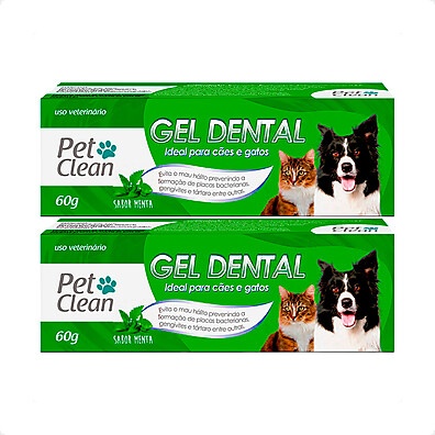 Pet Clean: Gel Dental para Cães e Gatos com Sabor Menta