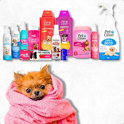 Pet Clean: Kit Higiene Completo Cães e Gatos