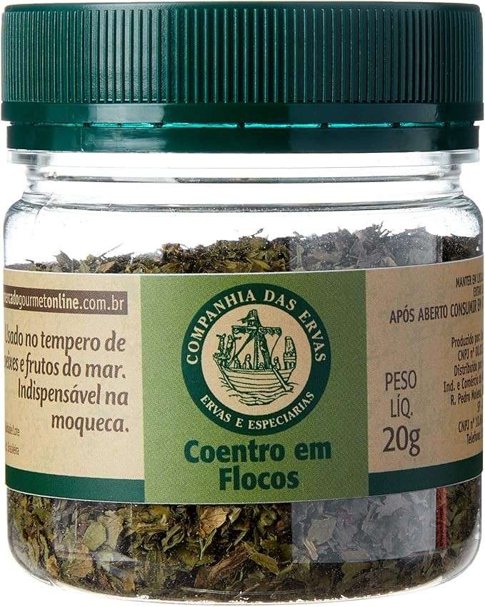 Companhia das Ervas Coentro Em Flocos Companhia Das Ervas Pote Pet 20G