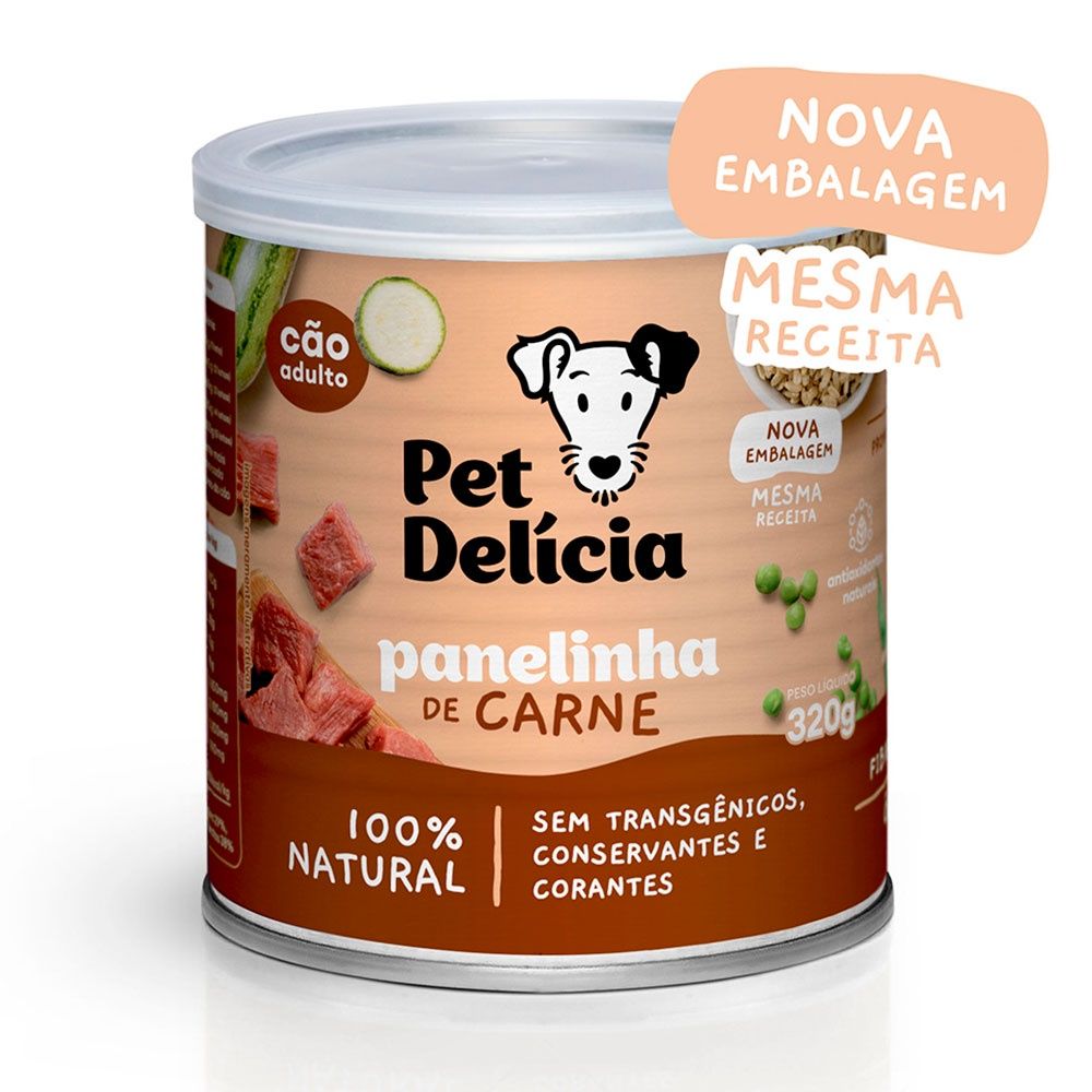Pet Delícia Panelinha: Ração Úmida de Carne para Cães