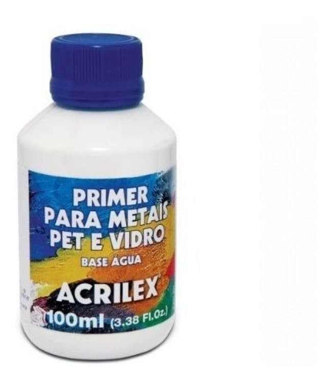 Primer Acrilex para Metais, PET e Vidro Branco 100ml: Aderência e Proteção Imbatíveis!
