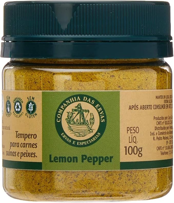 Companhia das Ervas Lemon & Pepper Companhia Das Ervas Pote Pet 100G