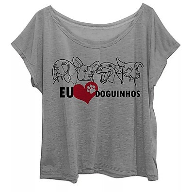 Blusa Plus Size Eu Amo Doguinhos – Para Amantes de Pets