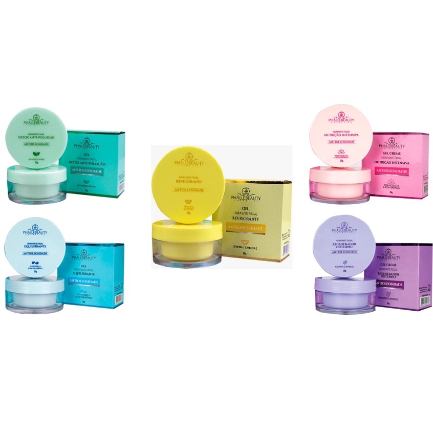 PhalleBeauty: Kit 5 Cremes Antioleosidade Facial