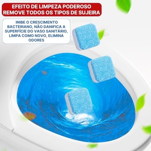 Pastilhas Higienizantes para Vaso Sanitário e Pia - 6 Unidades, Limpeza Profunda e Desobstrução