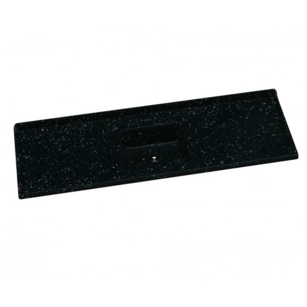 Pia Sintética 180x55cm Preto: Resistente, Fácil Limpeza