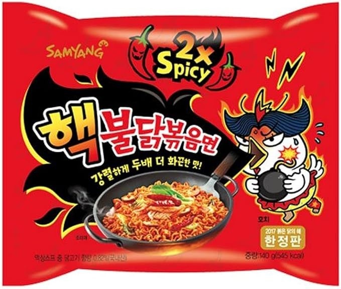 Samyang Hot Chicken Ramen - Lamen Frango 2x Mais Picante - Importado