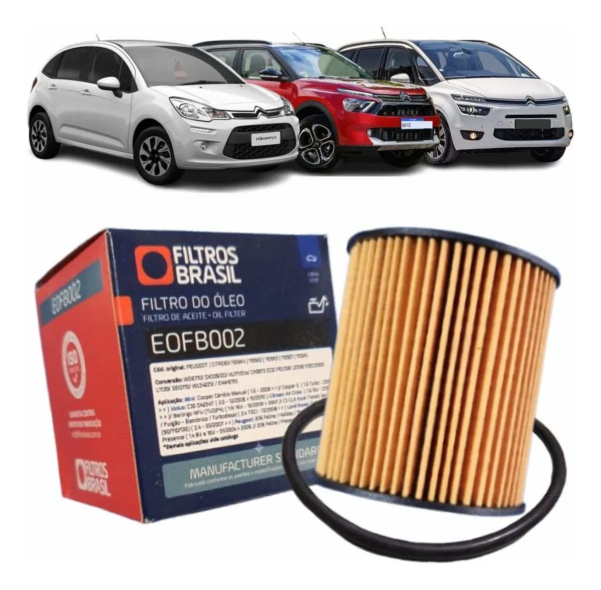 Filtro de Óleo Premium para Citroën Aircross, C3, C4, Cactus, Picasso, DS3, DS4, DS5 e Xsara Picasso