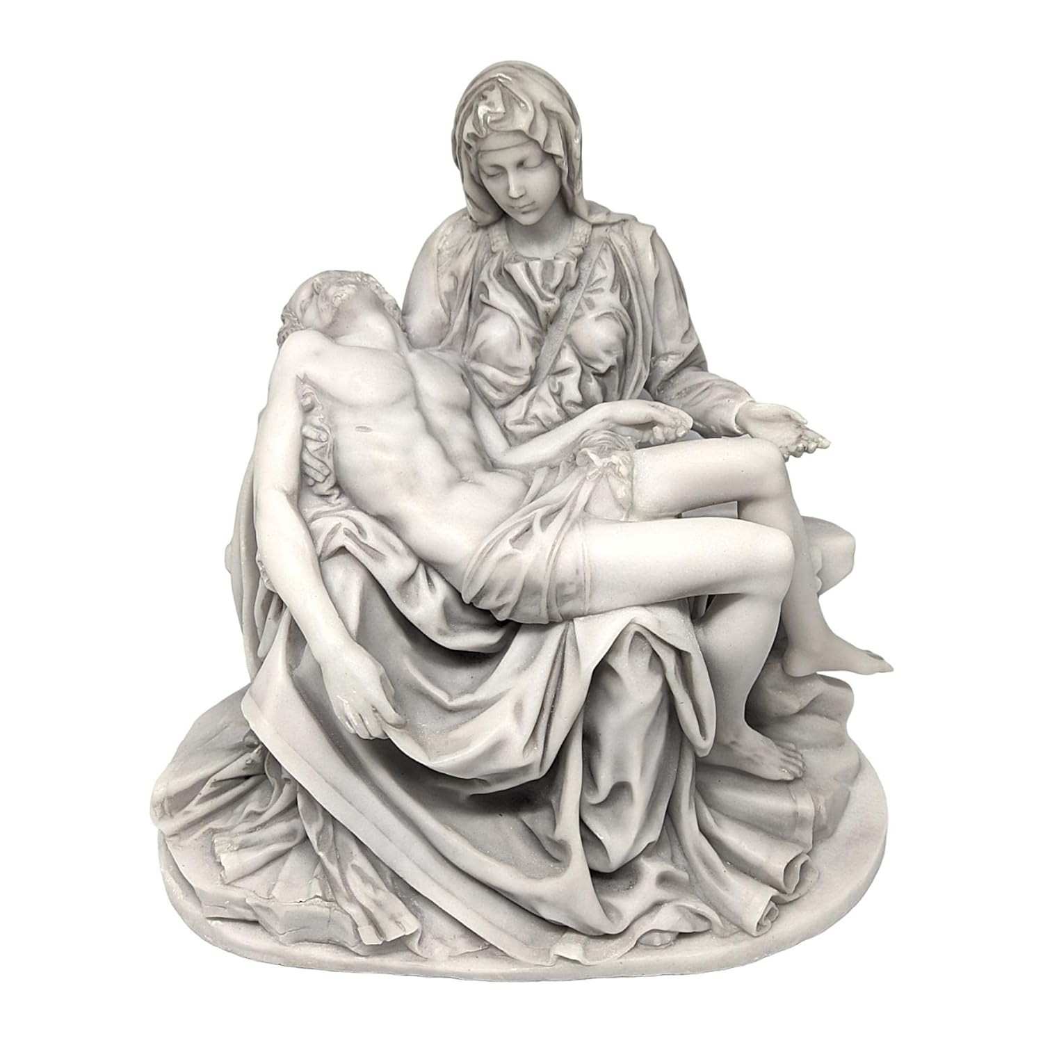 Réplica de Nossa Senhora da Piedade em Mármore - Escultura Renascentista 26cm