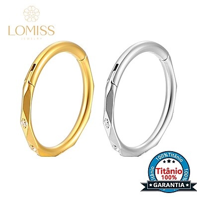 Piercing Argola Helix Conch em Titânio com Zircônia - Clik