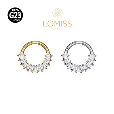 Piercing Argola Titânio G23 com Zircônia - Hipoalergênico e Resistente