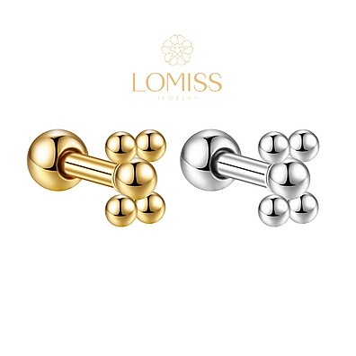 Piercing Mini Barbell para Helix e Tragus - Aço Cirúrgico PVD