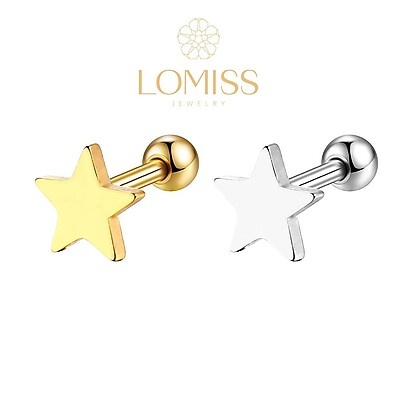 Piercing Orelha Trágus Helix Flat Conch Lóbulo Microbell Aço 316L