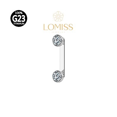Piercing Surface Titânio G23 com Zircônia - Lomiss Piercing