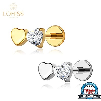 Piercing Titânio Coração Zircônia: Elegância e Segurança