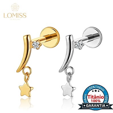 Piercing Titânio Estrela: Helix, Tragus e Mais!