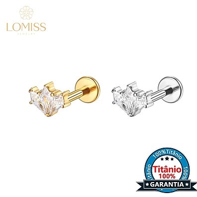 Piercing Titânio Losangos: Helix, Tragus e Mais!