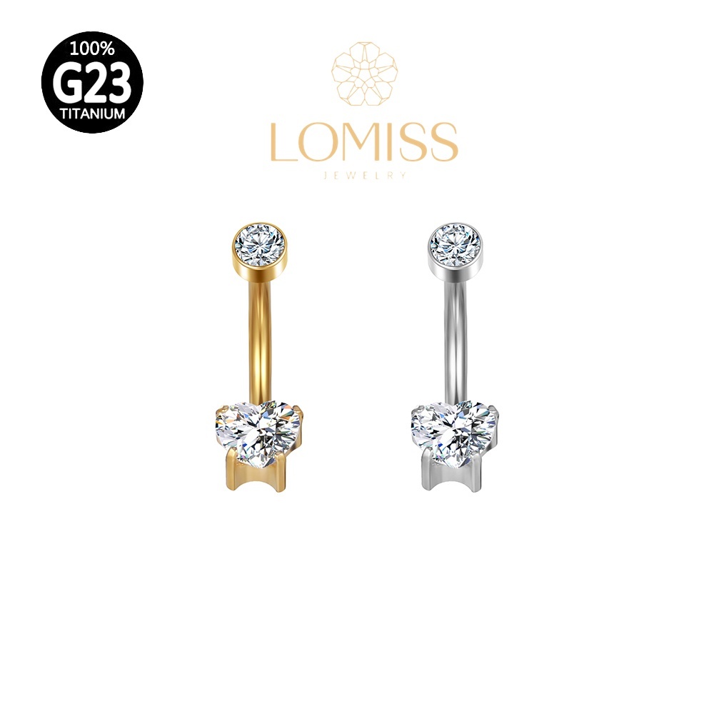 Piercing Umbigo Titânio Coração: Elegância e Segurança