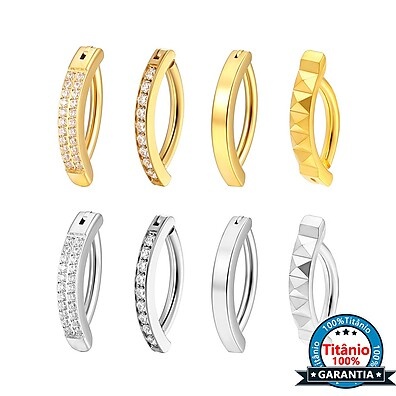Piercing Umbigo Titânio PVD Zircônia: Conforto e Estilo
