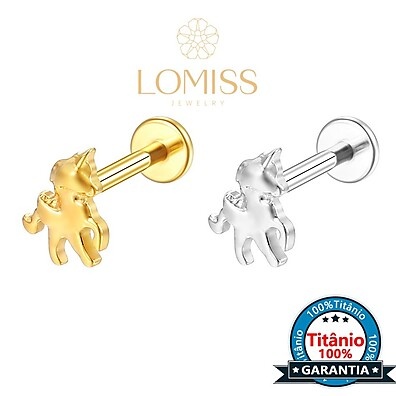Piercing Unicórnio Titânio Dourado: Elegância e Segurança