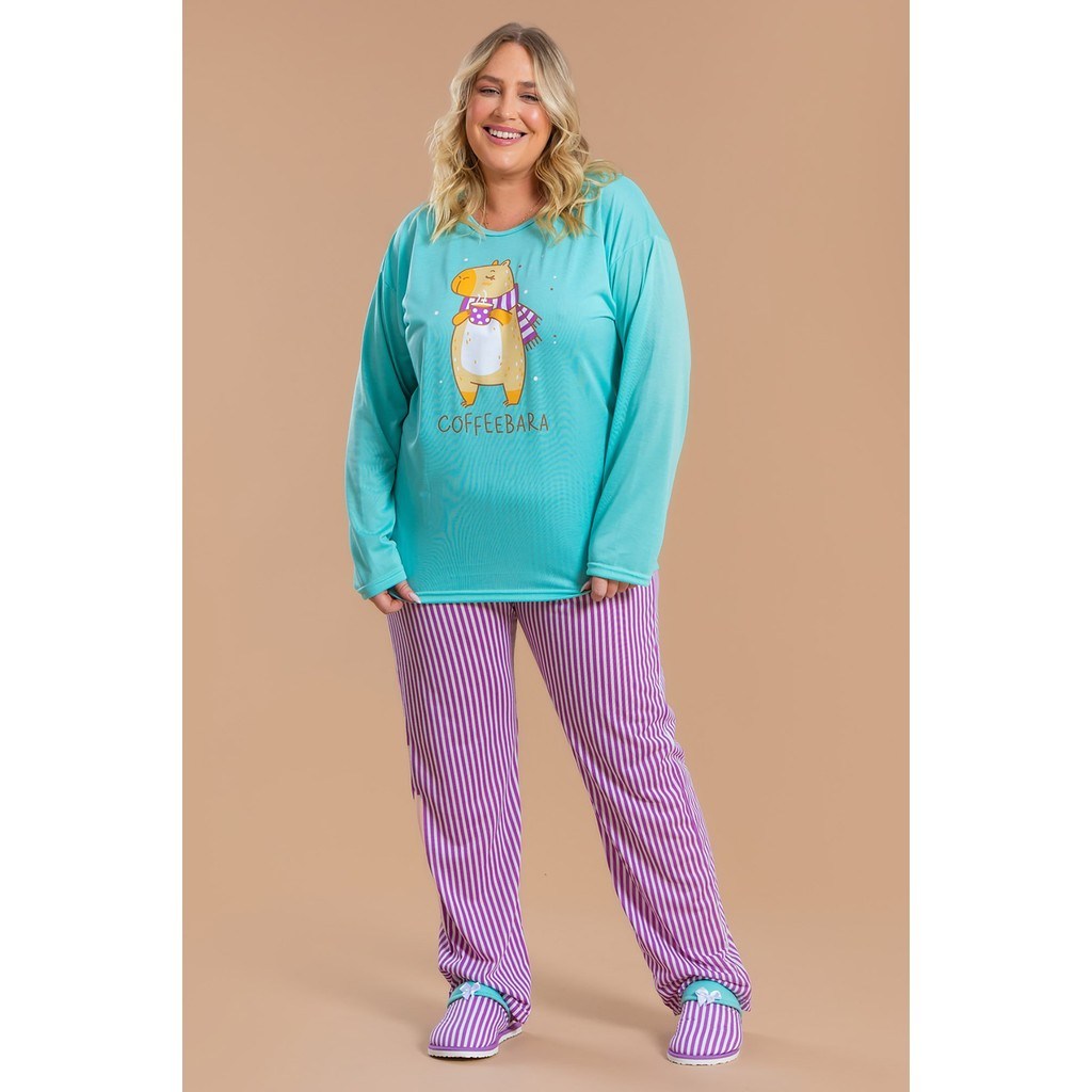 Pijama Capivara Plus Size: Conforto de Inverno!