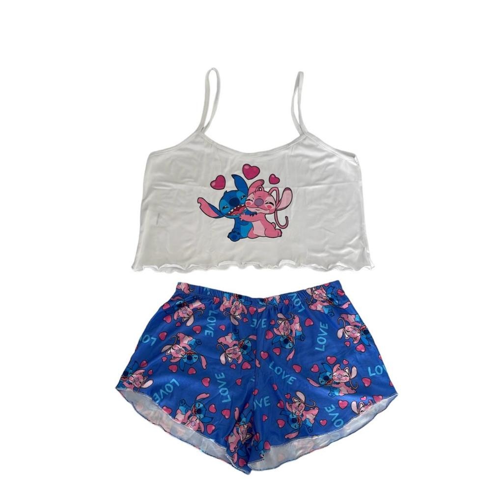 Pijama Feminino Baby Doll com Personagens: Conforto e Estilo para Noites de Verão