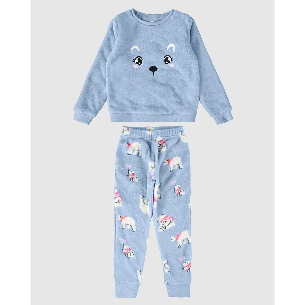 Pijama Infantil Fleece Urso-Polar Malwee Kids