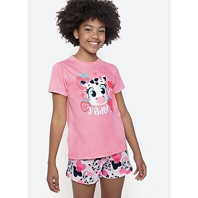 Pijama Vaca Romântica Puket: Conforto Teen!