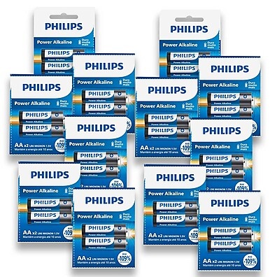 Pilha AAA Philips: Energia Duradoura (24 Unidades)