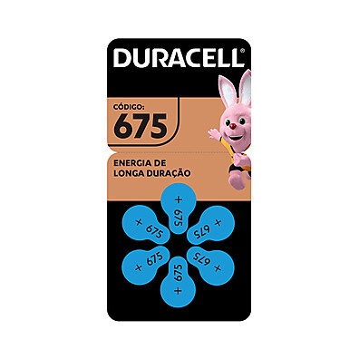 Pilha Auditiva 675 Duracell: Energia para o Seu Dia!