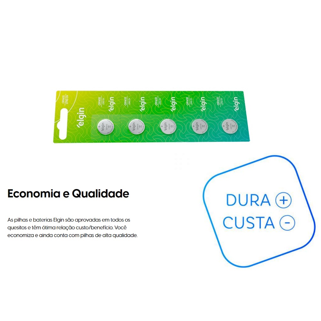 Bateria CR1632 3V Elgin – Potência e Durabilidade em Cada Pilha