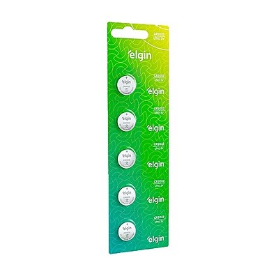 Pilha CR2032 3V Elgin – 5 Unidades de Bateria Moeda