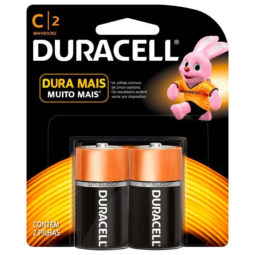 Pilha Duracell C: Energia Duradoura para Seus Aparelhos