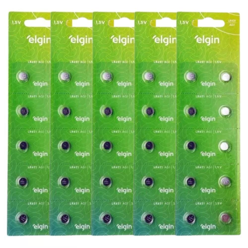 Pilha LR621 Elgin: 50 Unidades para Seus Dispositivos