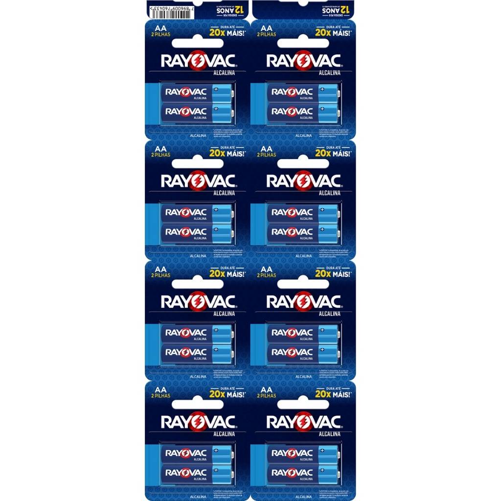Pilhas AA Rayovac: Energia Duradoura (Kit 16)