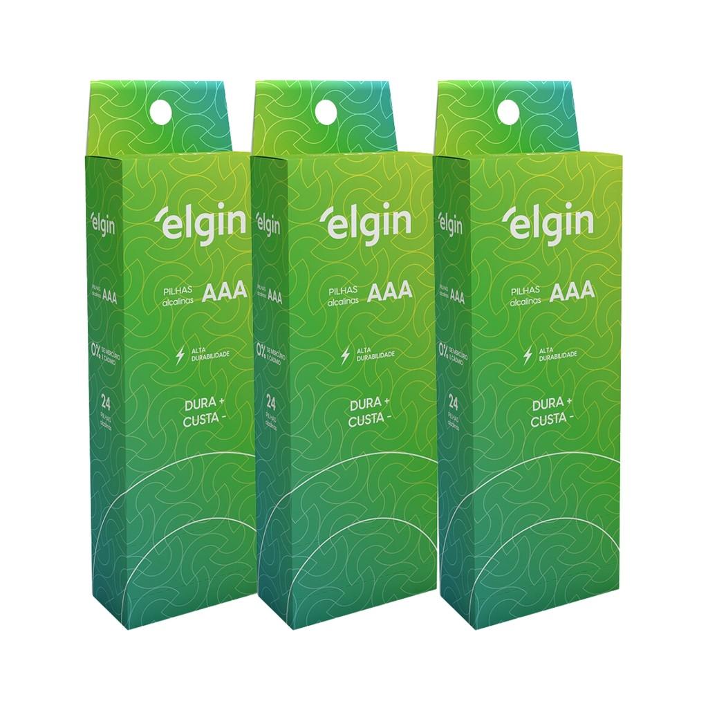 Pilhas AAA Elgin: Kit 72 para Energia Duradoura!