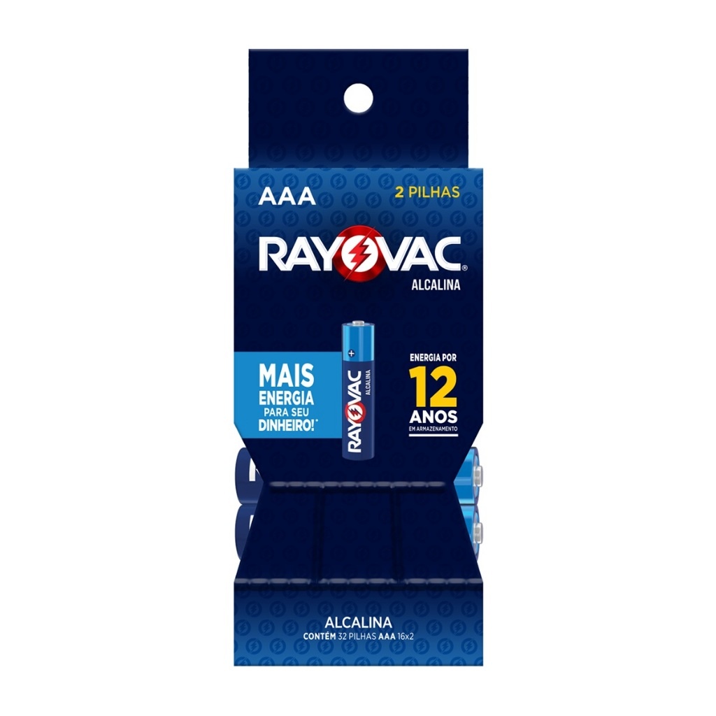 Pilhas AAA Rayovac: Energia Duradoura (Kit 32)