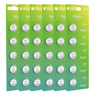 Pilhas CR2025 Elgin: 30 Unidades para Seus Dispositivos