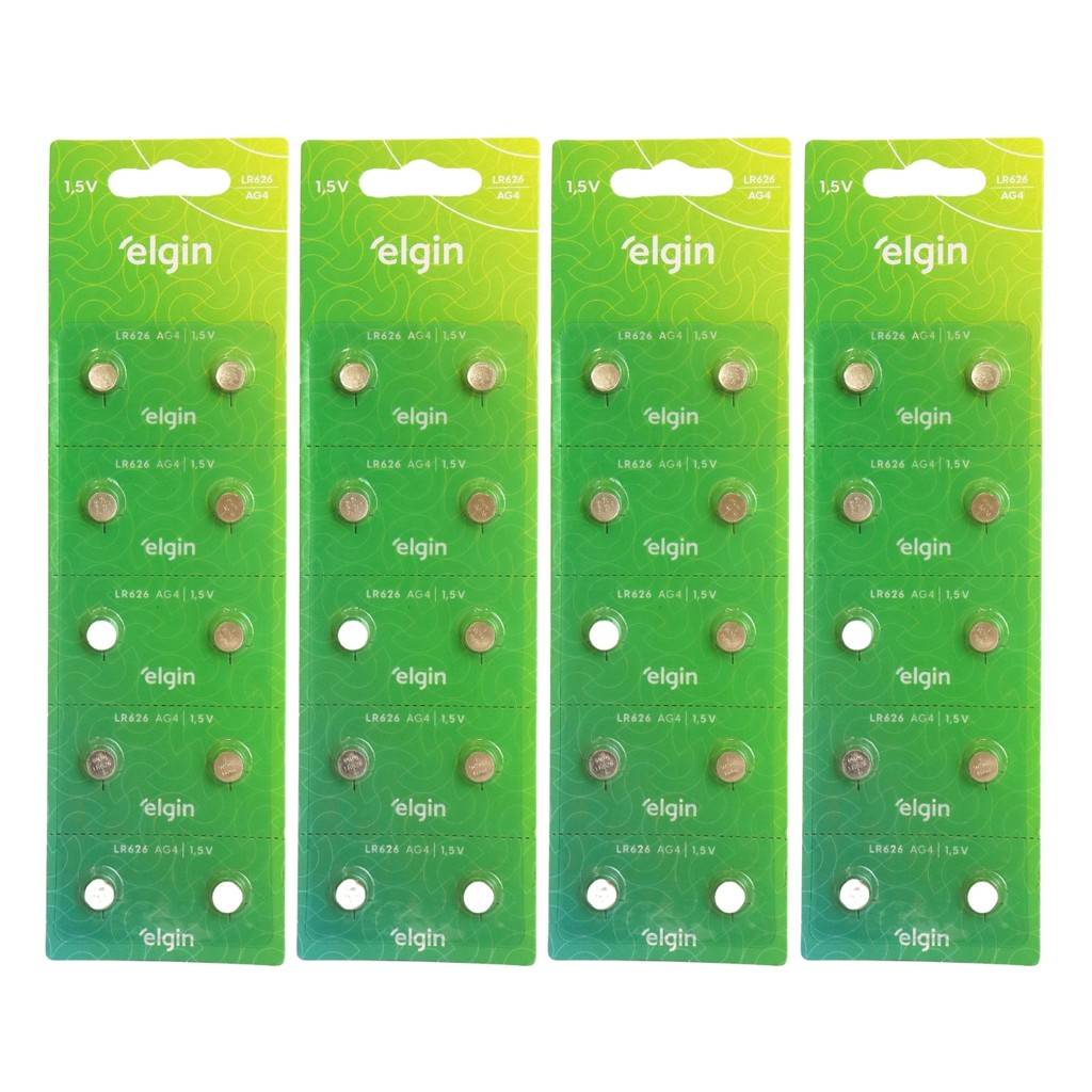 Pilhas Elgin LR626: Kit 40 para Nunca Ficar Sem!