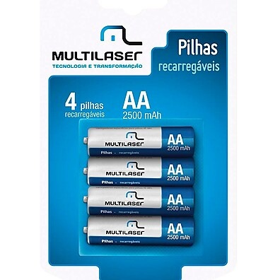 Pilhas Recarregáveis AA Multilaser: Economia e Potência!