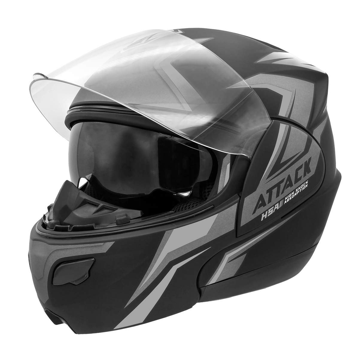 Capacete Escamoteável Pro Tork Attack HSA Cinza - Segurança e Estilo para Sua Pilotagem (Tam. 62)