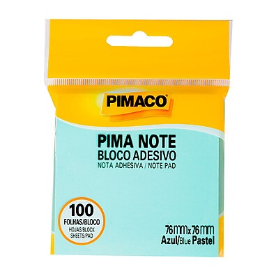 Pima Note: Bloco de Recados Adesivos Azul Pastel