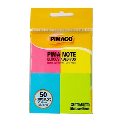 Pima Note Neon: Blocos Adesivos Multicor para o Dia a Dia