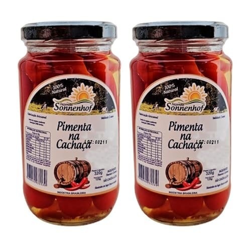 Kit com 2 Potes de Conserva de Pimenta na Cachaça - 320g
