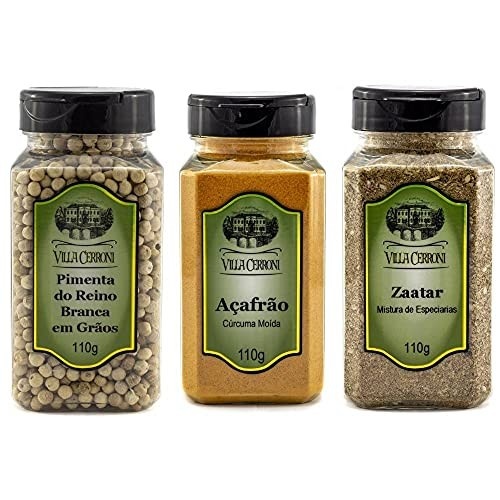 Pimenta do Reino Branca em Grãos, Açafrão, Zaatar