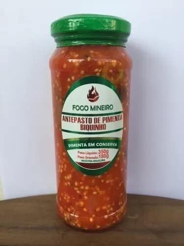Antepasto De Pimenta Biquinho Pote Com 350g - Fogo Mineiro