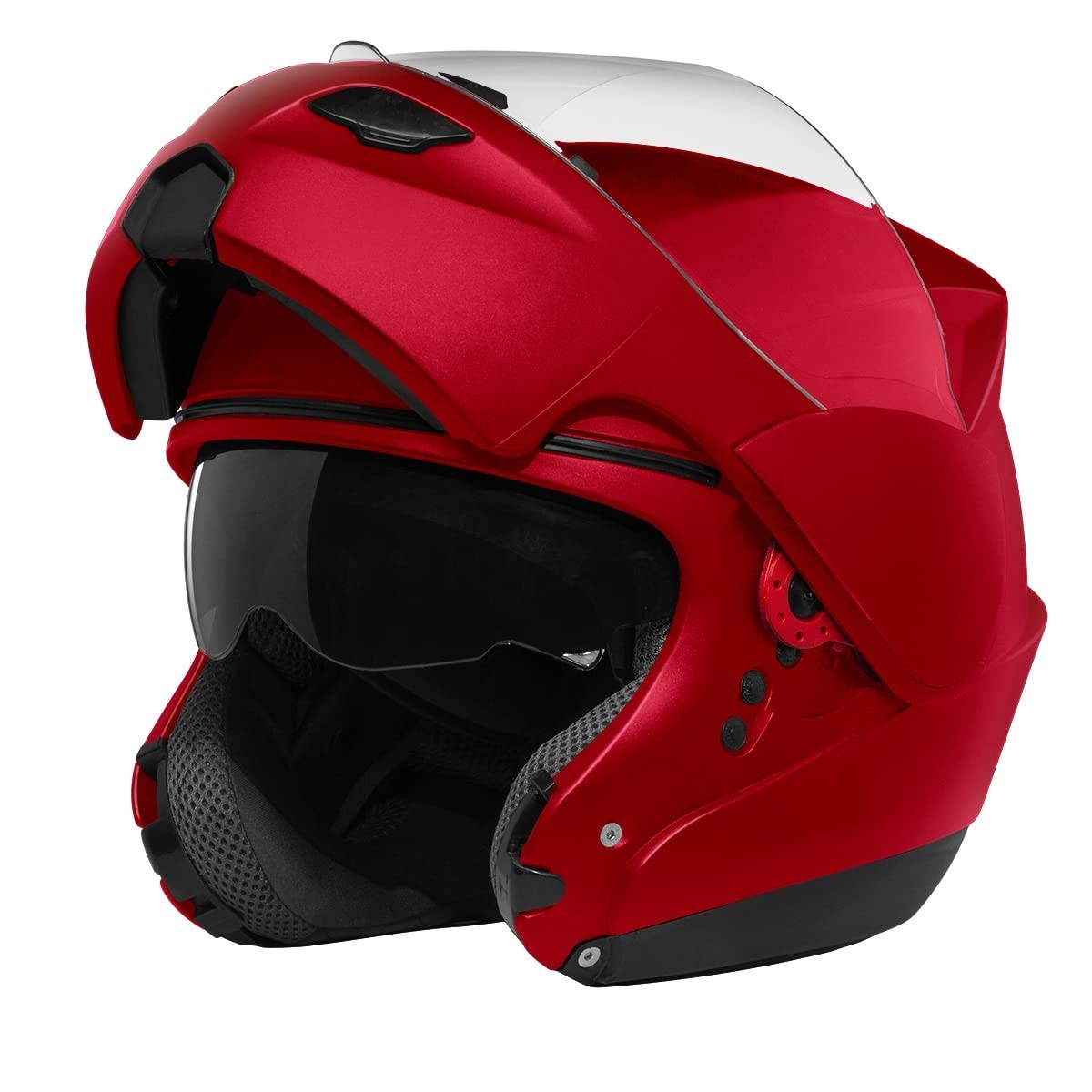 Capacete Escamoteável Pro Tork Attack Elite Vermelho Pimenta Brilhante - Segurança e Estilo para Sua Pilotagem