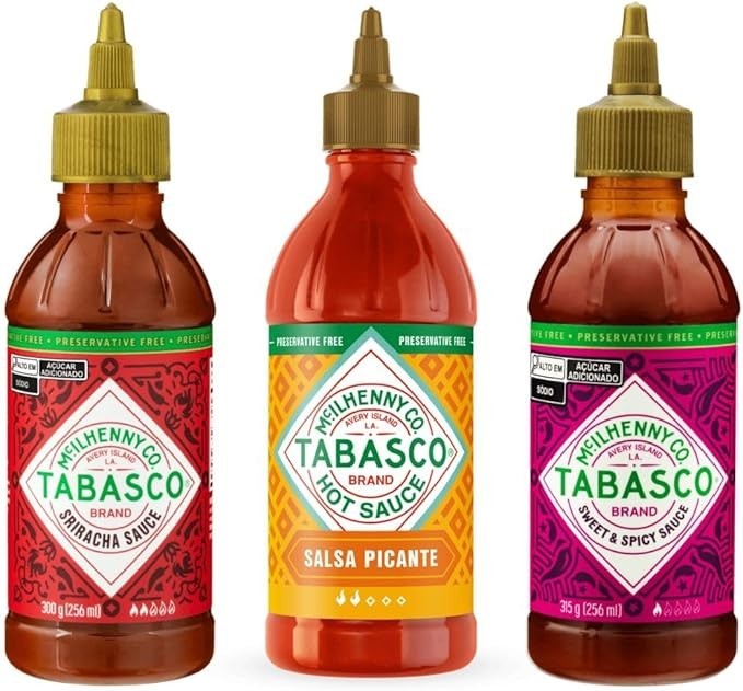 Kit 3 Molho Pimenta Especiais Sauce Tabasco 256 Ml