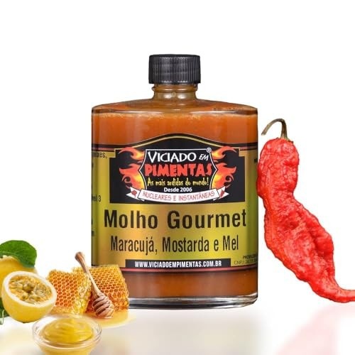 Molho De Pimenta Gourmet Sabor Maracujá Mostarda E Mel 100ml